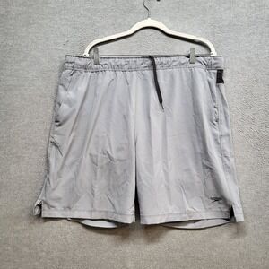 Speedo Men‎ Swimwear XL Gray Lined Board Shorts Surf Beach